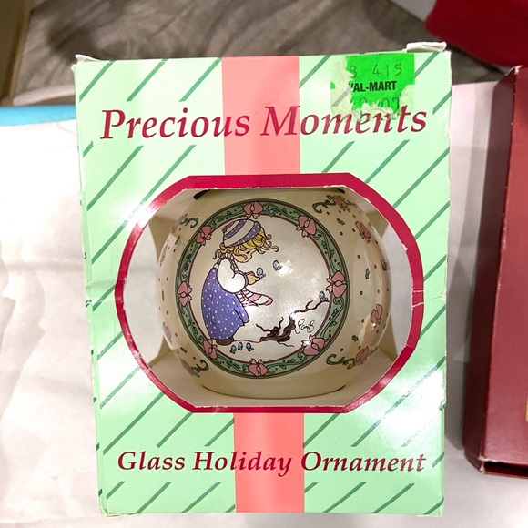Vintage Precious Moments Glass Christmas Tree Ornament NIB. USA Made - Picture 1 of 5